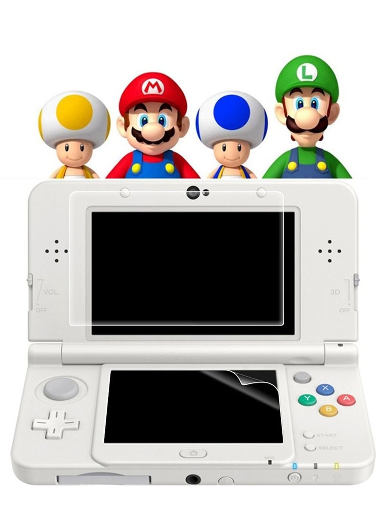 Captaintech Screen Protector Compatible with New 3DS, 2 Pack Tempered Glass for Top Screen and HD Clear PET Film for Bottom Screen Accessory - Image 2