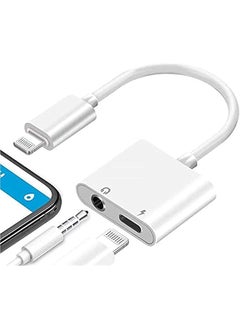 2 In 1 Headphone Adapter Jack Lightning To 3.5Mm Aux Cord Splitter For Iphone 7 7Plus 8