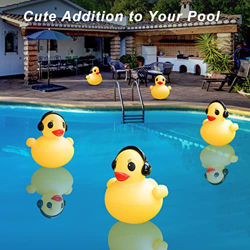 DeeprBetter Floating Solar Pool Lights, 16 inch Waterproof Pool Lights that Float, Light up LED Pool Accessories, Glow Duck Pool Light, Inflatable Solar Floating Light for Pools,Pond,Hot tub,Party-2pcs - Image 3