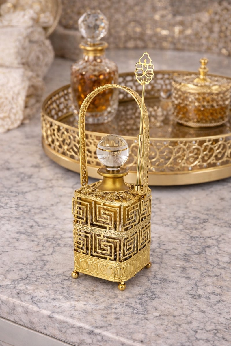 Radin Luxury Oil Perfume Bottle 500 ML | Refillable Attar Storage Bottle | Elegant Decorative Design | Ideal For Perfume Shops And Home Use - Image 2