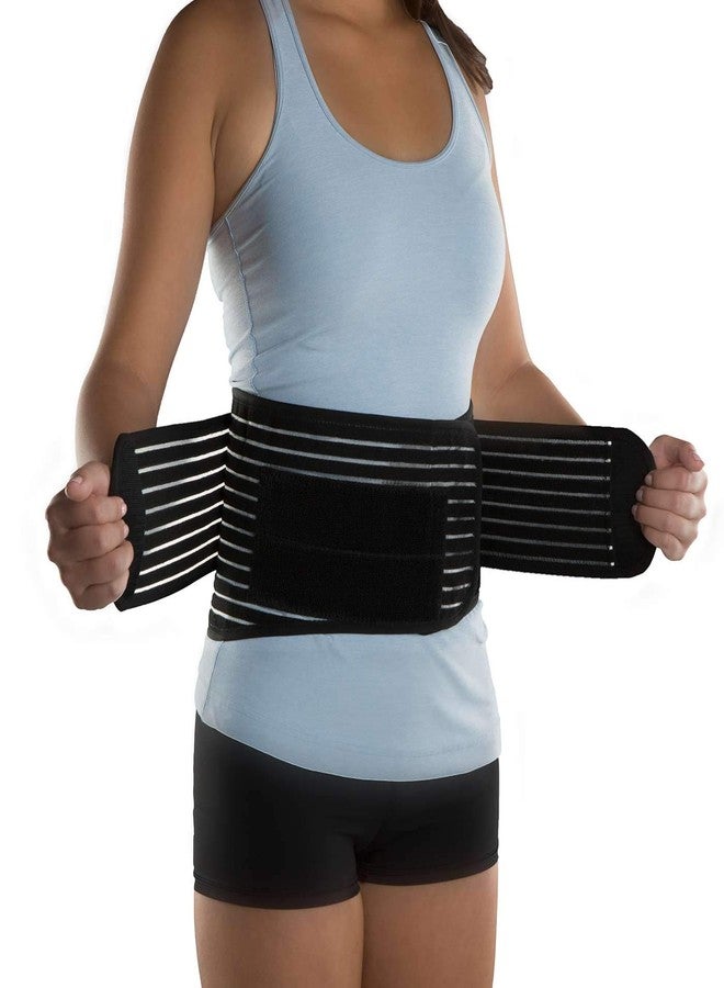 DonJoy Performance Elastic Back Wrap for Low-Back Pain, Lumbar Support & Strains - Dual Pull Straps with Flexible Stays for Athletes and Active Users, Small/Medium - Image 4