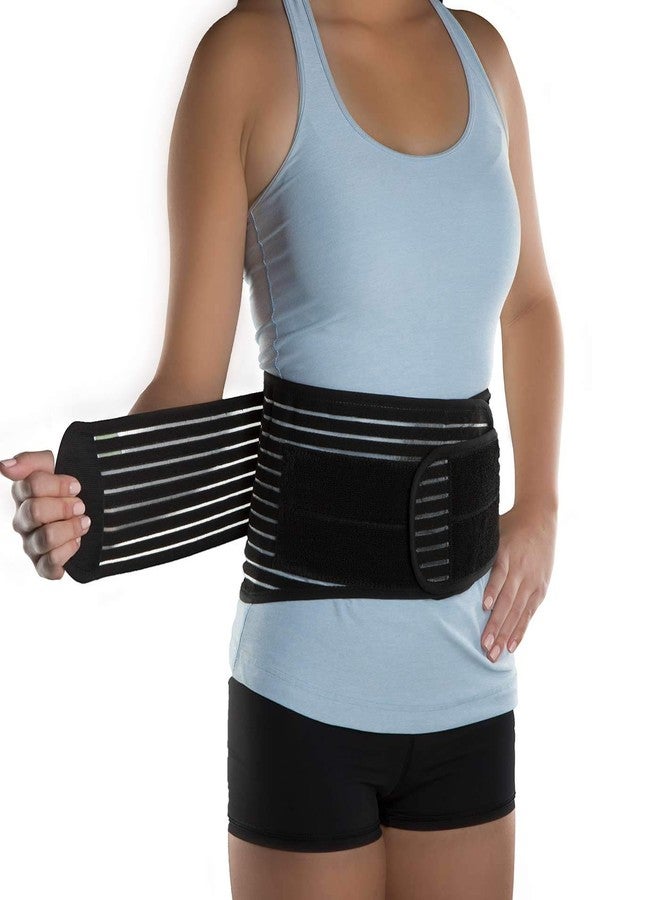 DonJoy Performance Elastic Back Wrap for Low-Back Pain, Lumbar Support & Strains - Dual Pull Straps with Flexible Stays for Athletes and Active Users, Small/Medium - Image 3