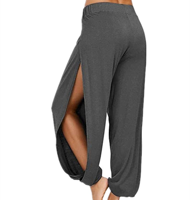 2024 Womens High Slit Harem Yoga Pants Dark Blue - Image 5