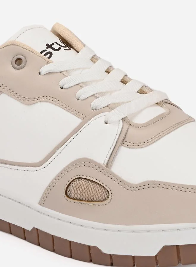 Styli Low Top Lace Up Court Sneakers