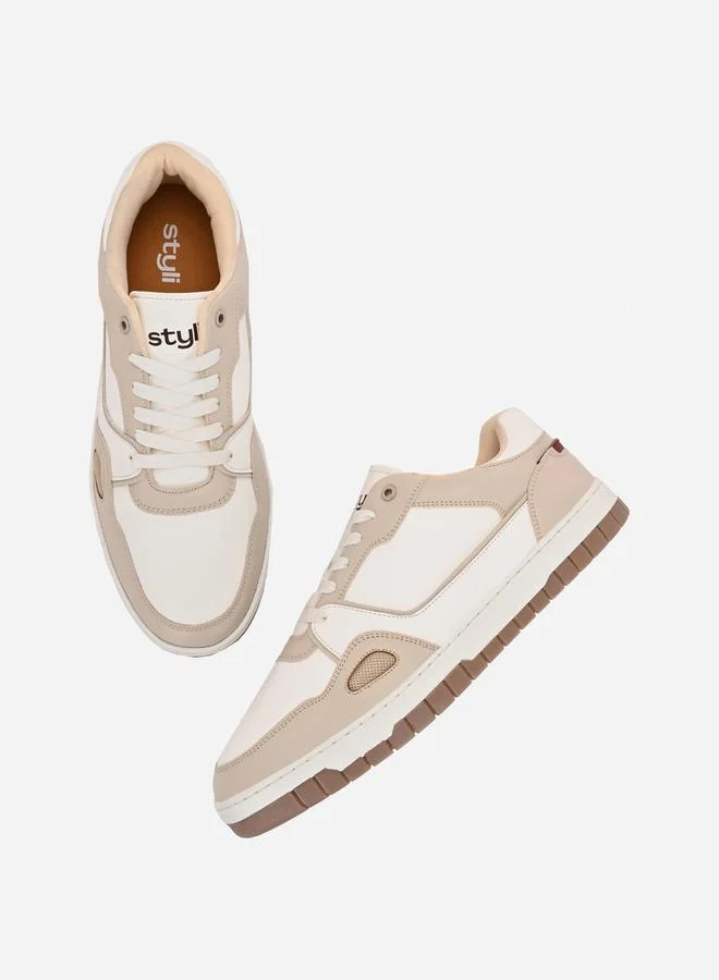 Styli Low Top Lace Up Court Sneakers