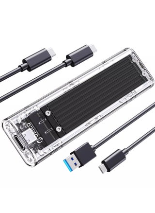 علبة M.2 NVMe SSD، USB 3.2 Gen 2 (10 Gbps)، علبة شفافة لمحول محرك أقراص الحالة الصلبة الخارجي لـ 2280 2260 2242 2230 PCI-E M2 M-Key SSD، علبة محول USB Type C - TCM2 باللون الأسود - pzsku/ZE11148C2B01FD3CAFE52Z/45/_/1738418606/988fa351-fe8c-4f13-bef3-28264d9dd37a