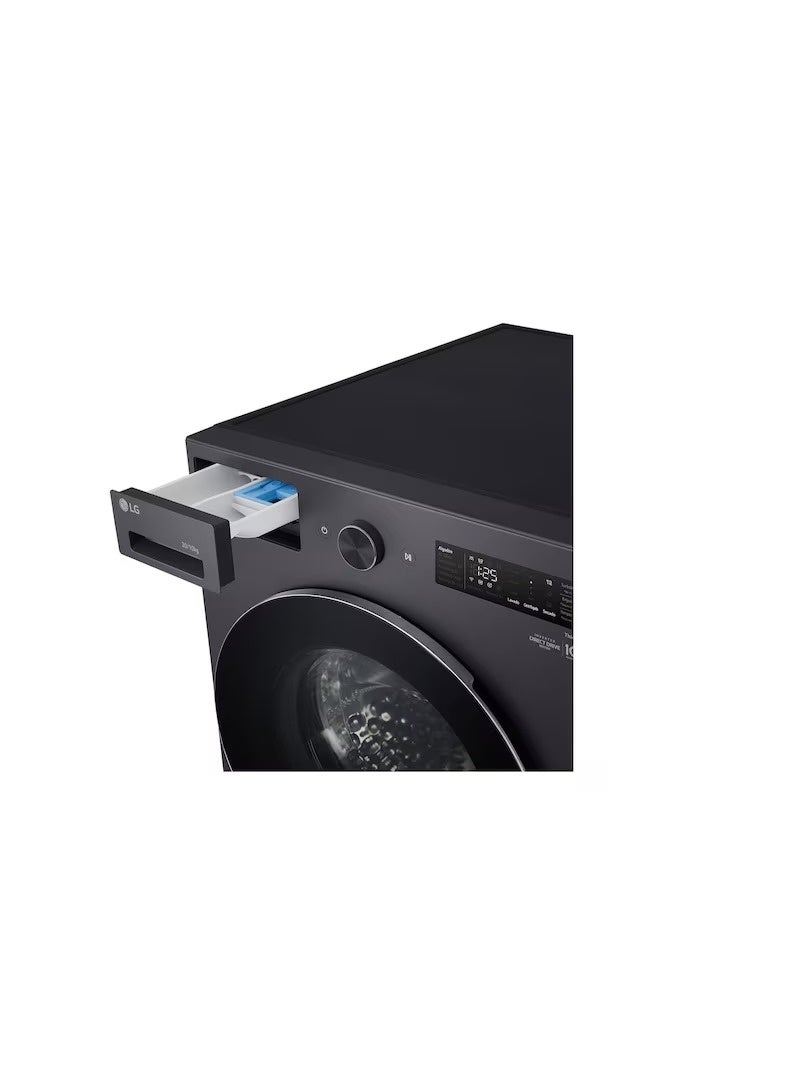 إل جي 20/10 kg Frond Load Washing Machine & Dryrer, TurboWash & Turbo Clean Technology, AI DD Technology, Wifi Smart ThinQ, Steam – Essence Graphite F0Z8DRP24 Black - Image 4