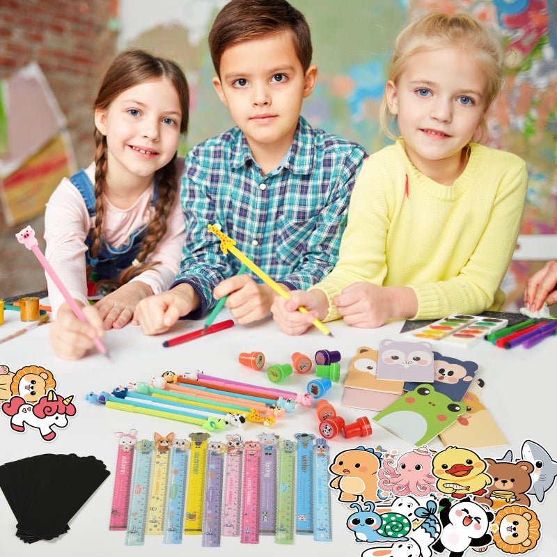 Ulema 24 pack Cute Stationery Classroom Rewards, With Pencils Rulers Erasers Sticky Notes For Birthday Gifts Goodie Bags Classroom games Rewards School Office Supplies. - Image 5