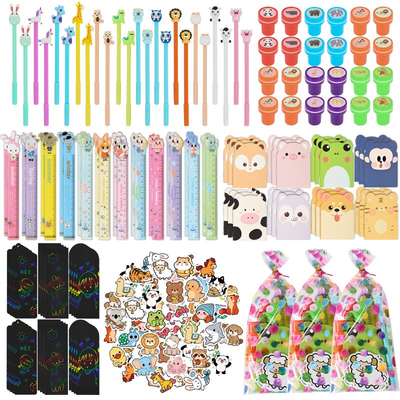 Ulema 24 pack Cute Stationery Classroom Rewards, With Pencils Rulers Erasers Sticky Notes For Birthday Gifts Goodie Bags Classroom games Rewards School Office Supplies. - Image 1