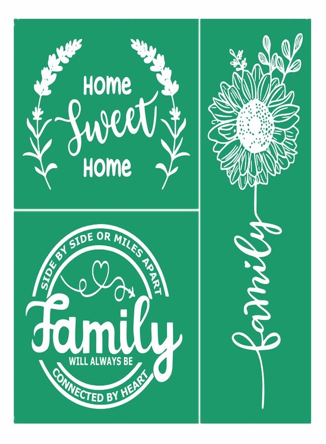 JAJADO Home Sweet Home Silk Screen Stencils Family Chalk Paste Transfers Farmhouse Stencils Reusable Screen Printing Stencils for Painting on Wooden Front Porch Sign, Canvas, Wall DIY Home Decor - Image 1