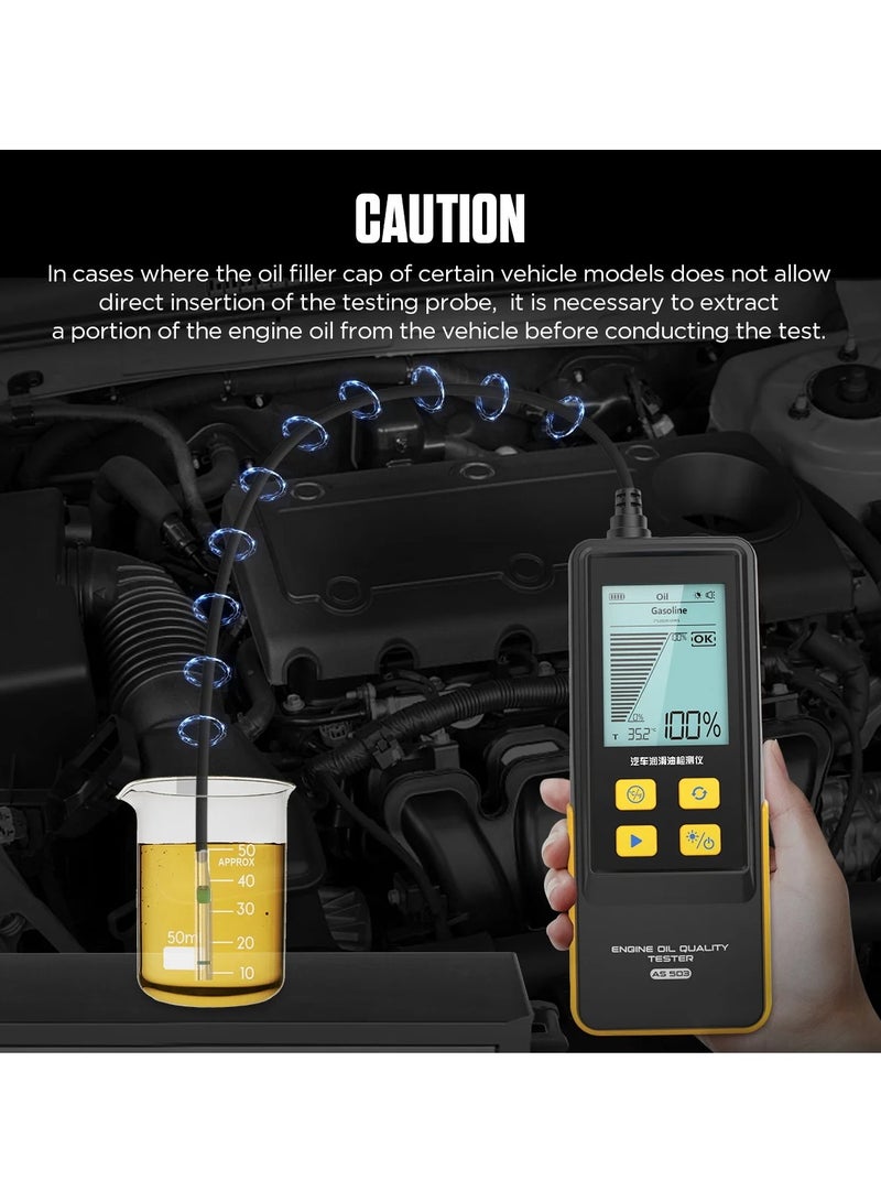 AUTOOL AS503 FLUID TESTER with Digital Display for Auto Check Gasoline Diesel Car Engine POA Oil Quality Repair Tools, Fluid Tester - Image 4