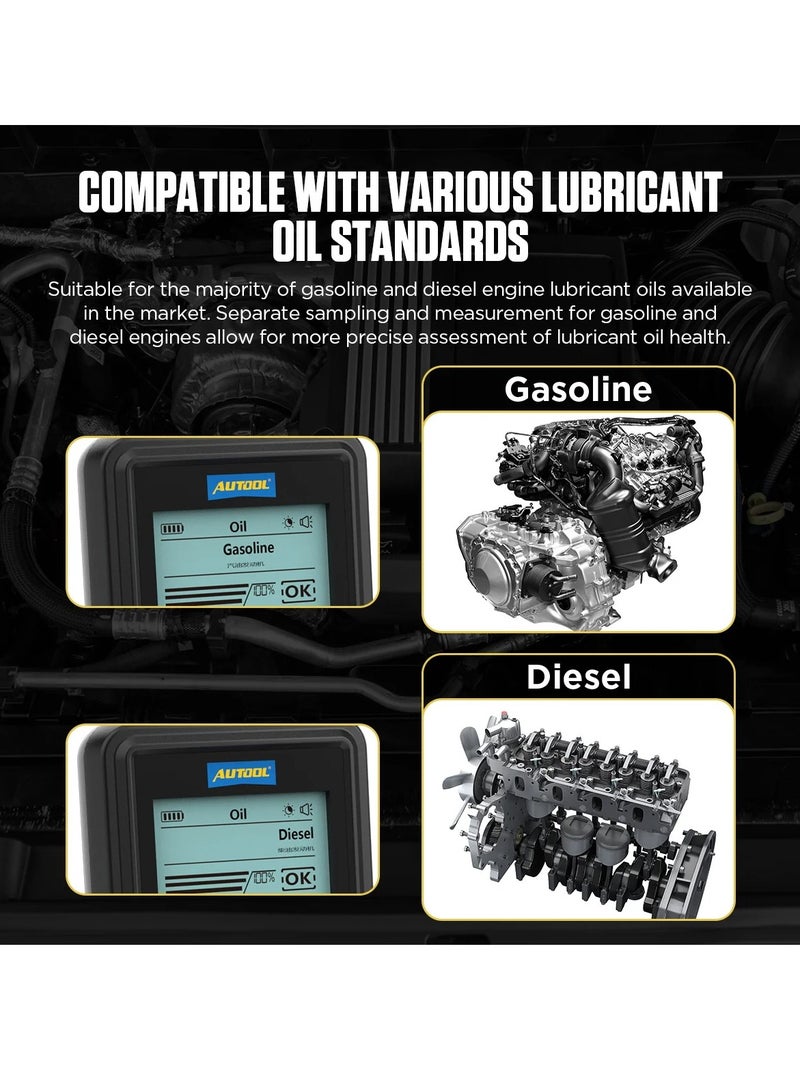 AUTOOL AS503 FLUID TESTER with Digital Display for Auto Check Gasoline Diesel Car Engine POA Oil Quality Repair Tools, Fluid Tester - Image 5