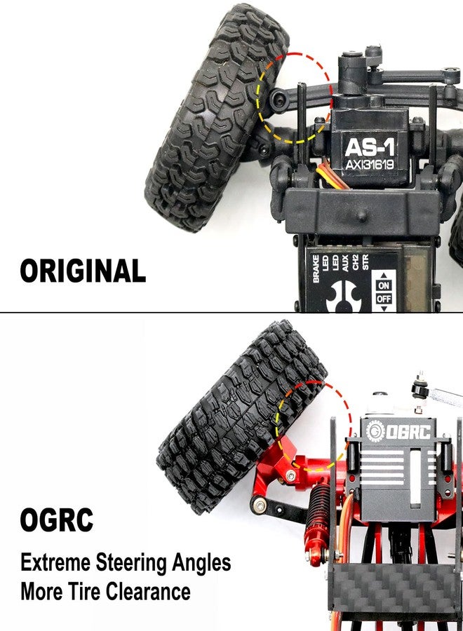 OGUNKE McCue RC Praying Mantis Link Tucked Inward Links High Clearance Links for Axial 1/24 SCX24 C10 JLU Bronco RC Crawler Upgrade Parts - 5 PCS (Red) - Image 4