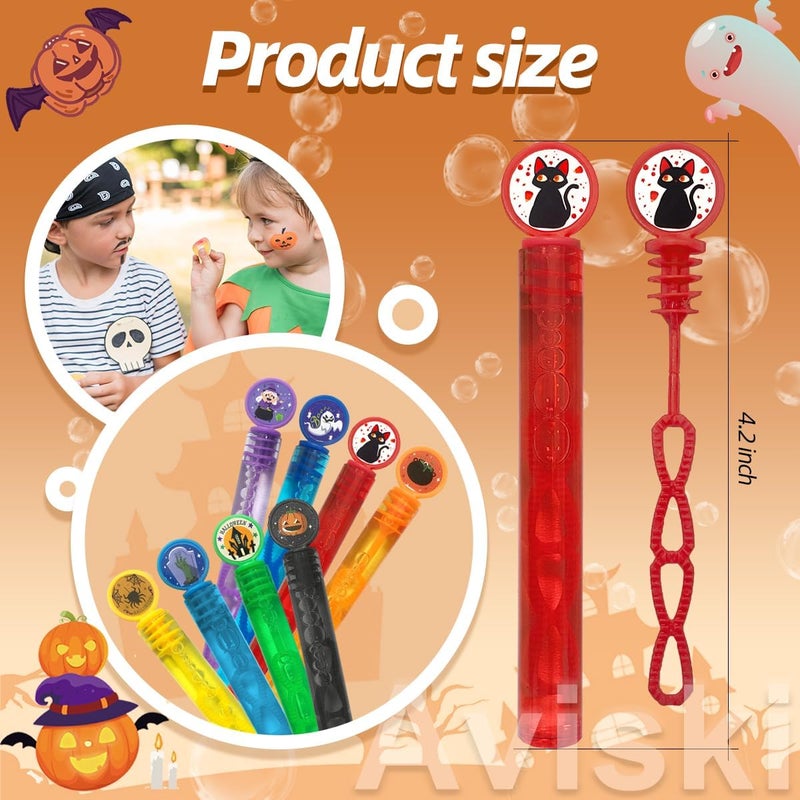 Aviski 80 Pack Halloween Bubble Wands, Mini Bubble Wands for Halloween Party Favors, Toys for Girls Boys Kids Toddler Adults, Party Bag Stuffers Goodie Bag Filler, Classroom Prizes - Image 2
