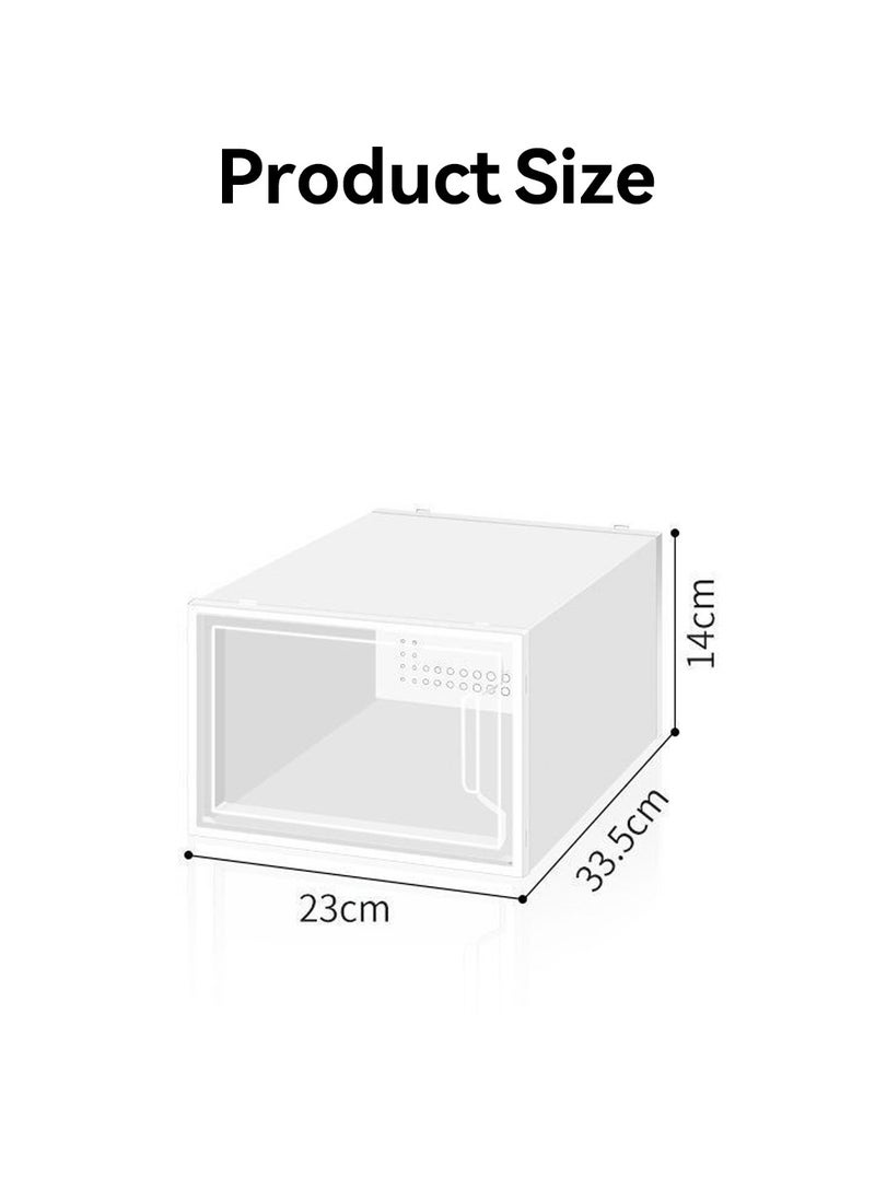 LEOKOR - 12 Pack Shoe Storage Box, Shoe Organizer Storage Bins with Lids, Clear Plastic Stackable Sneaker Containers Bins, Space Saving for Entryway 33.5 * 23 * 14CM - Image 1