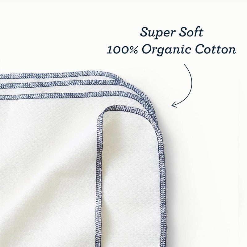 Esembly Wipe Ups, Organic Cotton Reusable Baby Wipes, Soft and Sturdy Washable Cloth Diaper Wipes, One Size, 12-pk - Image 4