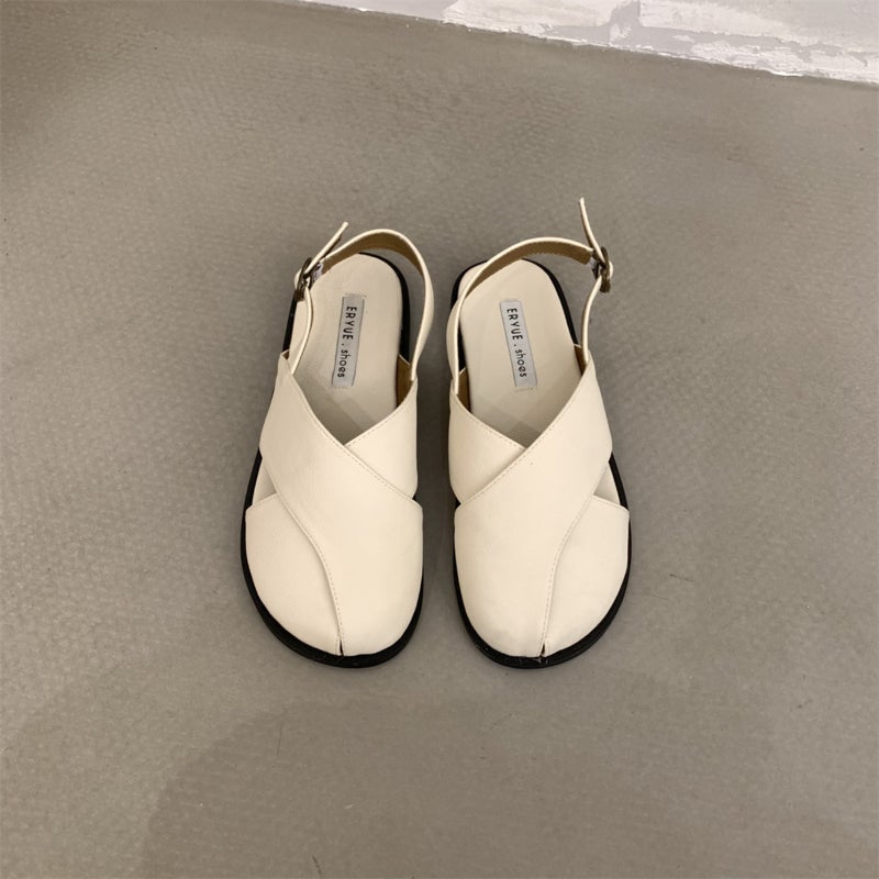 PU leather bag head Roman sandals - Image 4