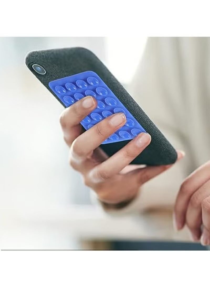 Generic 8 Pcs 4 Color Adhesive Silicone Suction Phone Case Cover, Multipurpose Non Slip Phone Suction Cup, Universal Phone Sticky Grip, Suitable for Mirror Bathroom Home Kitchen  - Image 3