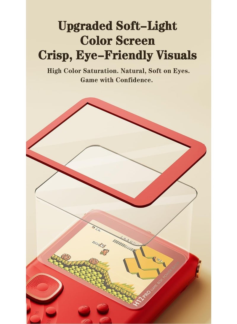 ELTRAZONE H12 Mini Retro Handheld Game Console with 3.5-inch IPS Display, 1000 Classic Games, Green - Image 4