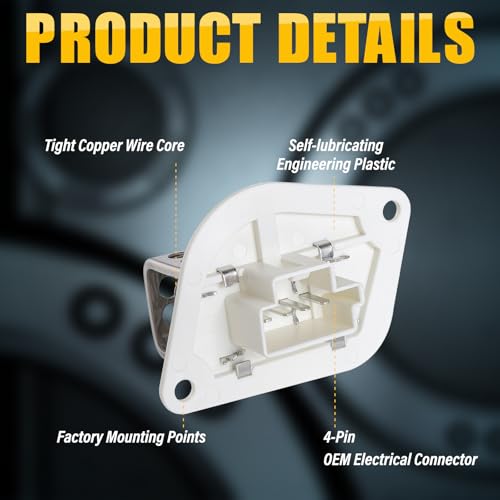 TAYATUO RU-353 HVAC Fan Blower Motor Resistor Compatible with 1997-2006 Jeep Wrangler, 1997-2001 Jeep Cherokee XJ & Jeep TJ - Replaces OE# RU353 RU1046 4864957 3A1101 CR158 Heater AC Resistor - Image 3