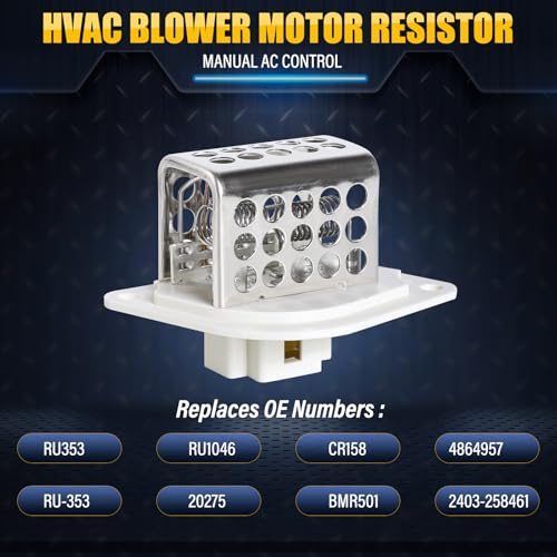TAYATUO RU-353 HVAC Fan Blower Motor Resistor Compatible with 1997-2006 Jeep Wrangler, 1997-2001 Jeep Cherokee XJ & Jeep TJ - Replaces OE# RU353 RU1046 4864957 3A1101 CR158 Heater AC Resistor - Image 5