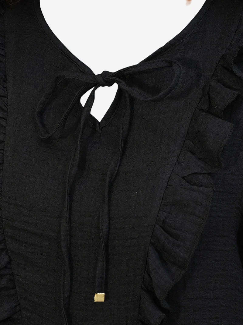 Big Dart Black BDART Women's A-line Mini Smock Dress for Women | Best Price UAE