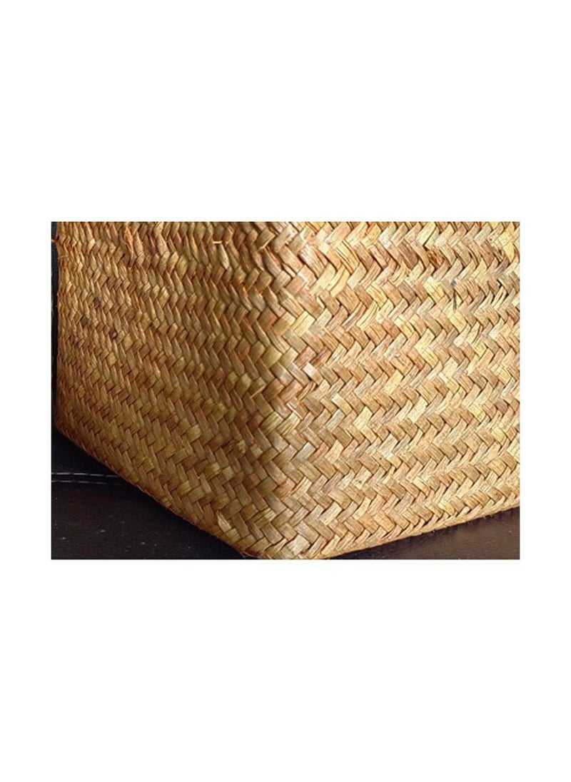 Generic - 2 Sets Woven Basket Toiletries Storage Basket Woven Shelf Storage Bin Rectangular Decorative Baskets for for Makeup Clothes Sundries Toys Home Organization - Image 1