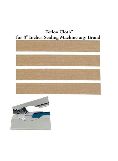 ZEGEL ZEGEL Teflon Heat Cloth for 8 inches Size Sealing Machine Brown and White Pack of 4  - Image 2
