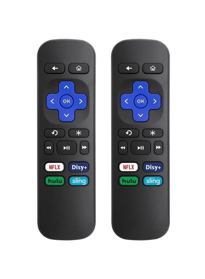 LOUTOC 2 Pack Replacement Remote Control for Roku Express, Premiere, Box, Player, 1 2 3 4 - NOT for Stick or TV - Image 1