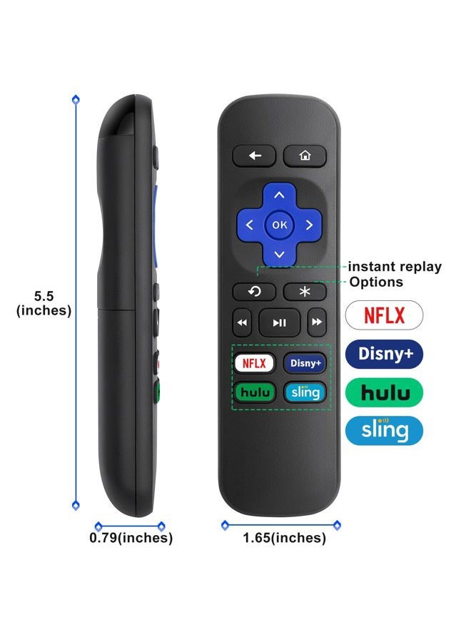 LOUTOC 2 Pack Replacement Remote Control for Roku Express, Premiere, Box, Player, 1 2 3 4 - NOT for Stick or TV - Image 4