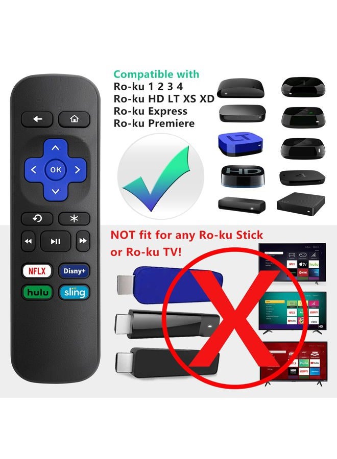 LOUTOC 2 Pack Replacement Remote Control for Roku Express, Premiere, Box, Player, 1 2 3 4 - NOT for Stick or TV - Image 2