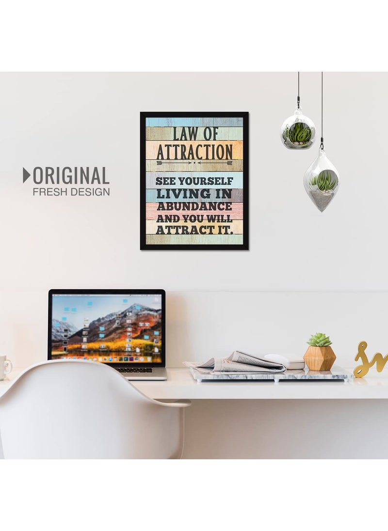 Chaka Chaundh Chaka Chaundh Law of Attraction Quotes Wall Decor Law of Attraction Framed Posters Posters with Frame 11 X 14 Inches  - Image 2
