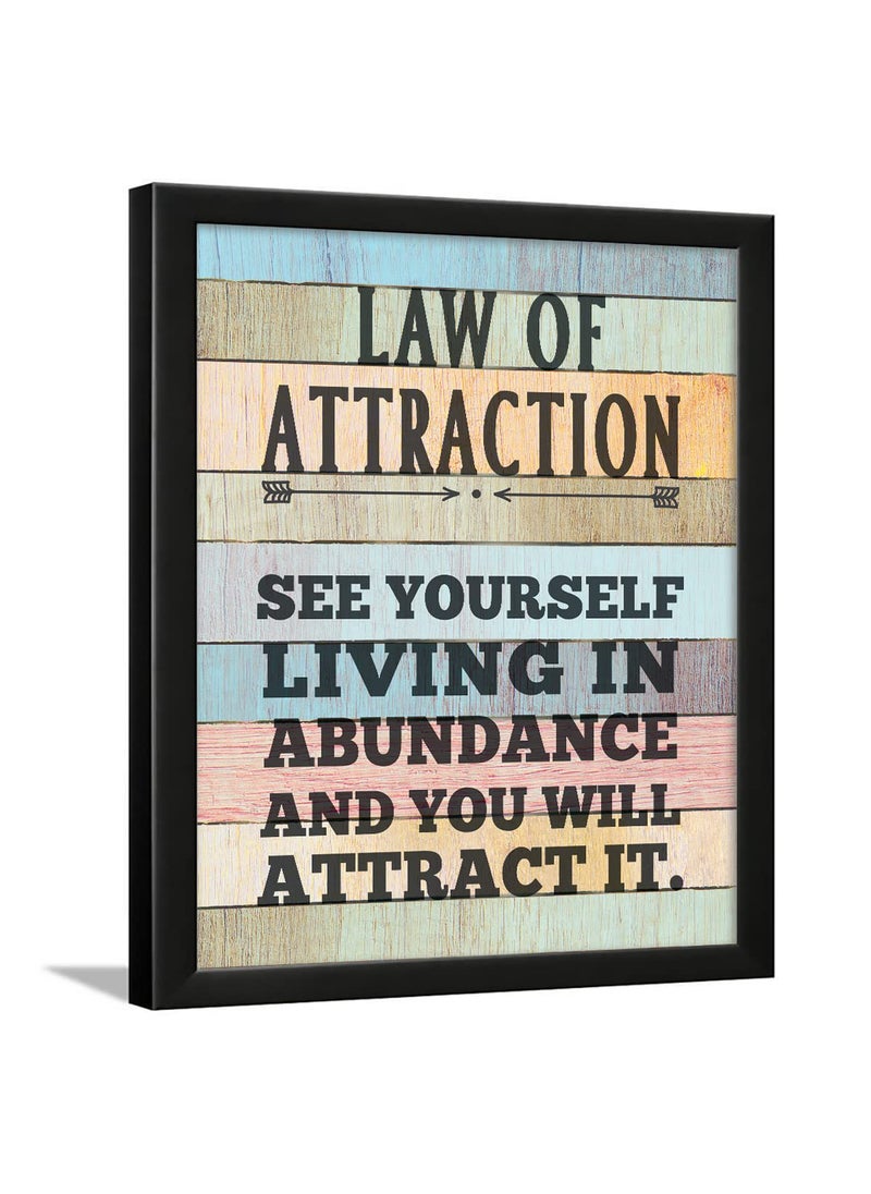 Chaka Chaundh Chaka Chaundh Law of Attraction Quotes Wall Decor Law of Attraction Framed Posters Posters with Frame 11 X 14 Inches  - Image 1