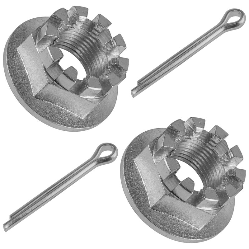 Caltric Set Of 2 Rear Axel Castle Nuts Pins Compatible with Honda Trx300 Fourtrax 300 19882000