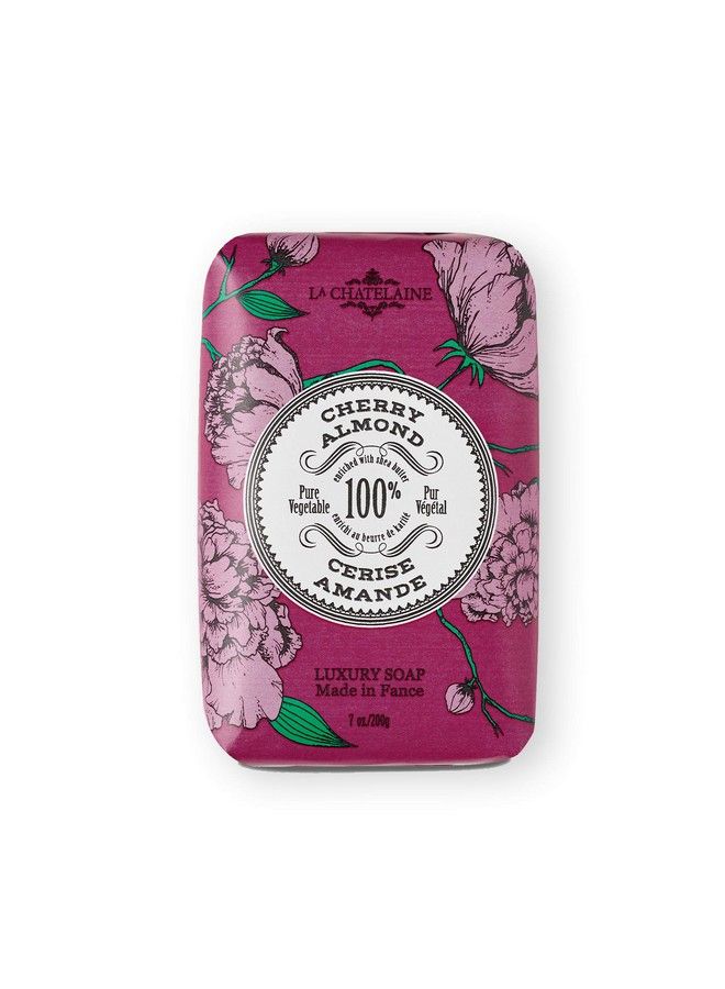 La Chatelaine Luxury Bar Soap ; Natural Shea Formula (Cherry Almond 7 Oz) - Image 1