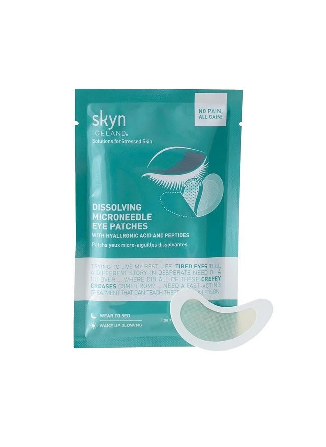 skyn ICELAND - Skyn ICELAND Dissolving Microneedle Under Eye Patches With 39% Hyaluronic Acid & Peptides. No-Slip Eye Mask to Firm And Reduce Wrinkles & Fine Lines, 1 Pair - Image 1