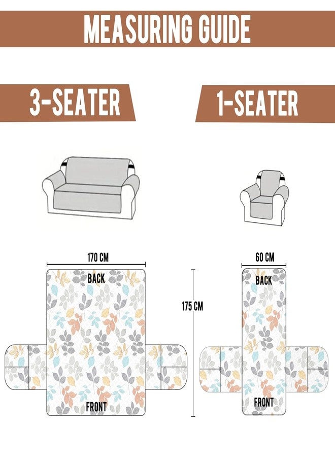 Outlay Home Printed Quilted Sofa Mat for 5 Seater (3+1+1) - Floral Design Slipcover with Armrest, Pockets on Both Sides, Fully Covered Sofa Protector - Multicolor - Image 5