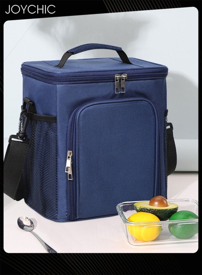 Joychic حقيبة طعام عازلة للحرارة بتصميم صلب بسعة كبيرة مضادة للتلوث وقابلة لإعادة الاستخدام مع حزام مقبض للمدرسة أو المكتب أو العمل أو السفر أو الأنشطة الخارجية - Image 1