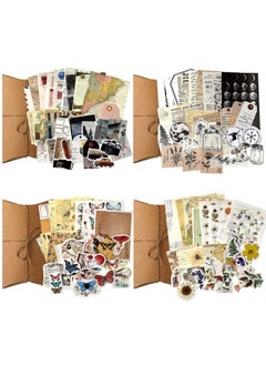 Zonon 120 Pieces Vintage Scrapbooking Stickers Diy Journaling Scrapbook Adhesive Washi Paper Stamp Stickers Antique Retro Natural Collection Stickers Diary Journal Embellishment Supplies (Artsy Style)  - Image 1