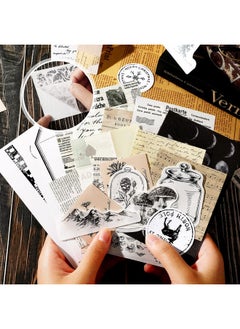 Zonon 120 Pieces Vintage Scrapbooking Stickers Diy Journaling Scrapbook Adhesive Washi Paper Stamp Stickers Antique Retro Natural Collection Stickers Diary Journal Embellishment Supplies (Artsy Style)  - Image 4