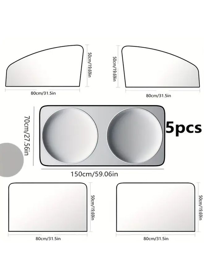 Magnetic Car Sunshade Side Shield 1pcs After Window Blackout Heat Insulation Curtain - Image 2