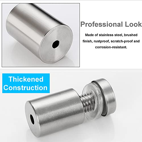 MTRSOCHO Standoff Screws for Acrylic 1x2 Inches Stainless Steel Sign Standoff Wall Mounts for Hanging Acrylic Picture Frame, 8 Pack - Image 3