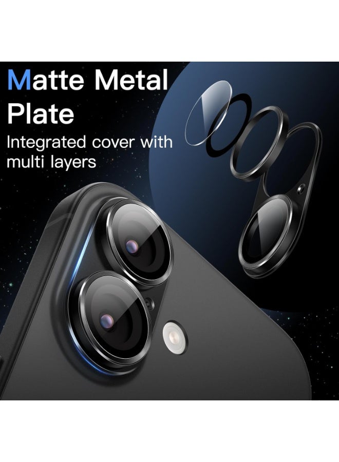 ACLIX Camera Lens Protector for iPhone 17, Shatterproof, Ultra-thin Aluminum Alloy Ring, Camera Lens Protective Film, (Black) - Image 4