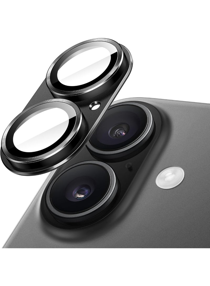 ACLIX Camera Lens Protector for iPhone 17, Shatterproof, Ultra-thin Aluminum Alloy Ring, Camera Lens Protective Film, (Black) - Image 1