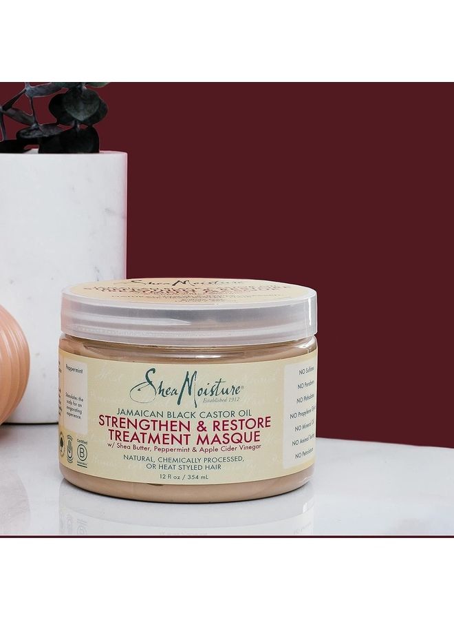 SheaMoisture Jamaican Black Castor Oil Strengthen And Restore Treatment Masque Multicolour 326grams - Image 4