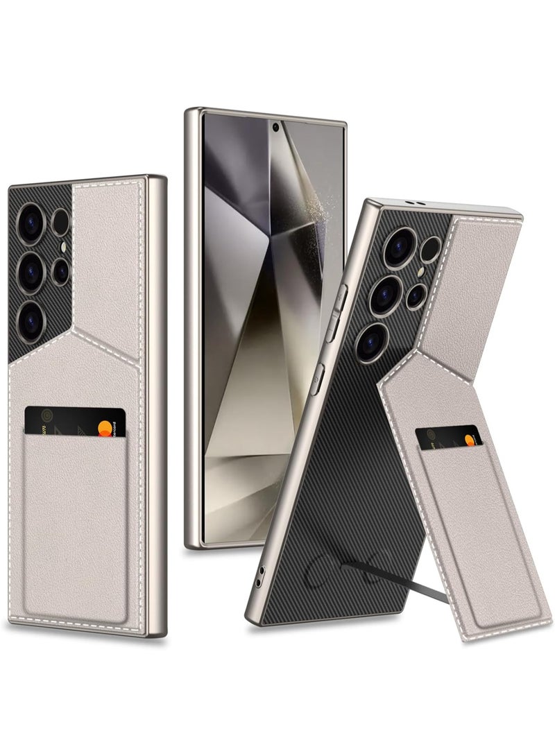 S24 Ultra Case,for  with Wallet, Leather Cardbag Case, Kickstand Card Holder Slots Magnetic Back Flip Folio Protective Cover for Women and Men - Image 1