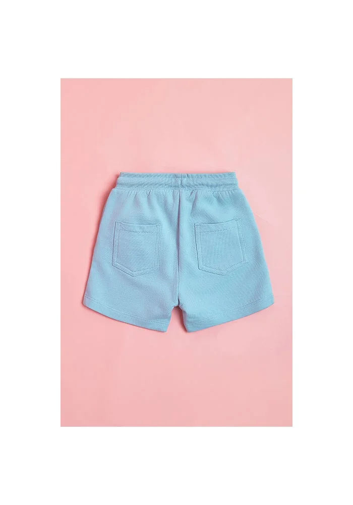 R&b Embroidered Shorts with Drawstring Waist