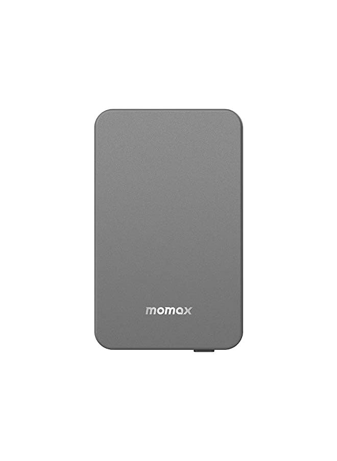 Momax - Ip107 Q.Mag Power7 10000Mah Magnetic Wireless Charger Power Bank Portable External Mobile Power Pack For Iphone 8 13 Series Samsung Galaxy S21 S20 Air Pods Pro Dark Grey - Image 1