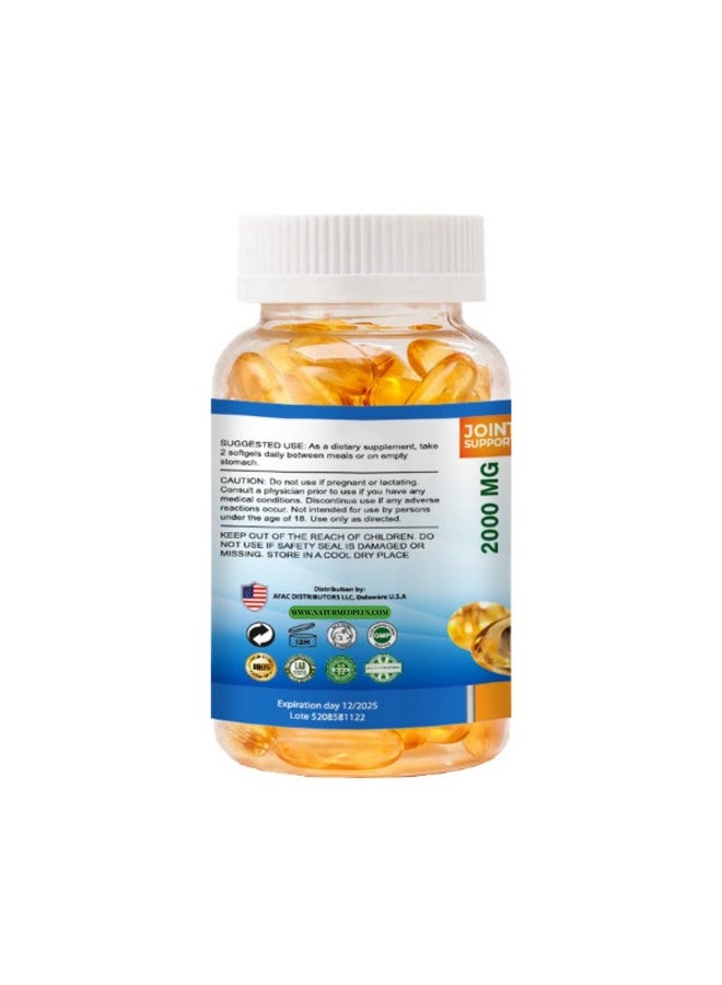 Vitamisan Organic Vitamins súper Omega 3 Ultra Pure Fish Oil Concentrate, EPA & DHA Triple Strength, Omega 3 Fatty acids, Burpless 120 softgels - Image 3