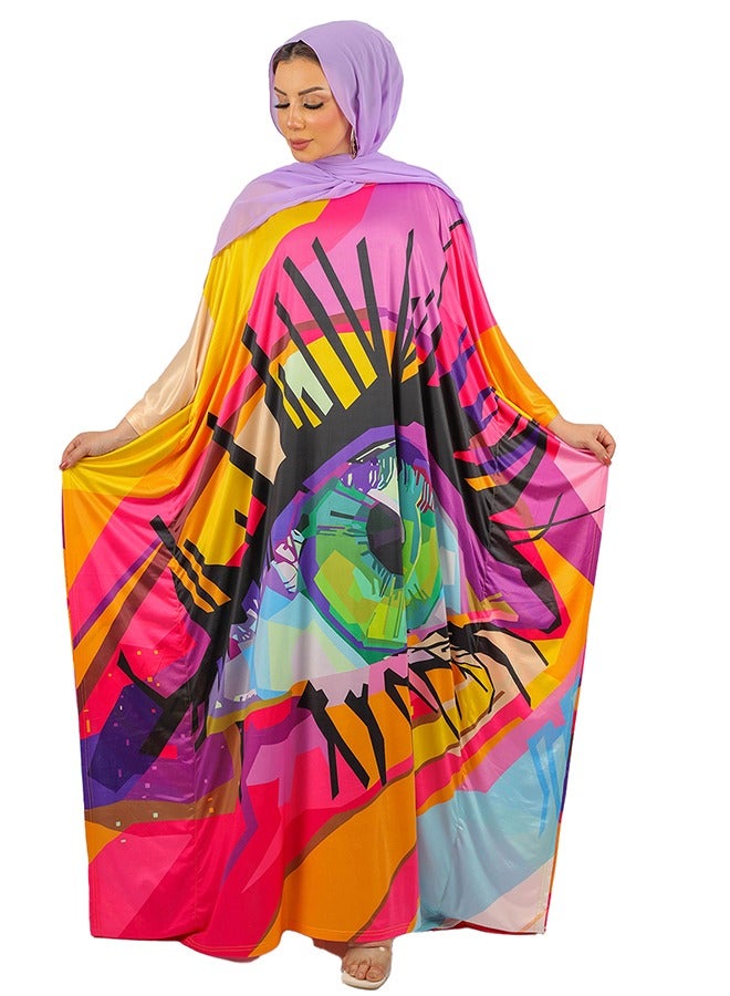 Zmurud Jersey Jalabiya- printed  - Image 3